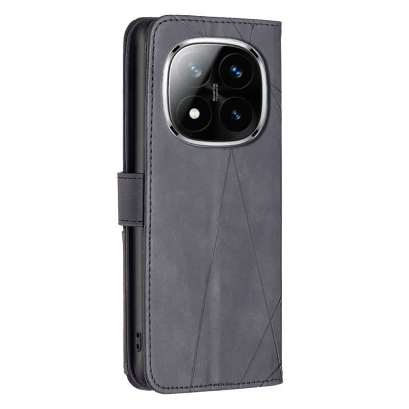 Leren Hoesje Voor Xiaomi Redmi Note 14 Pro 4g Geometrisch (binfen) Kleur