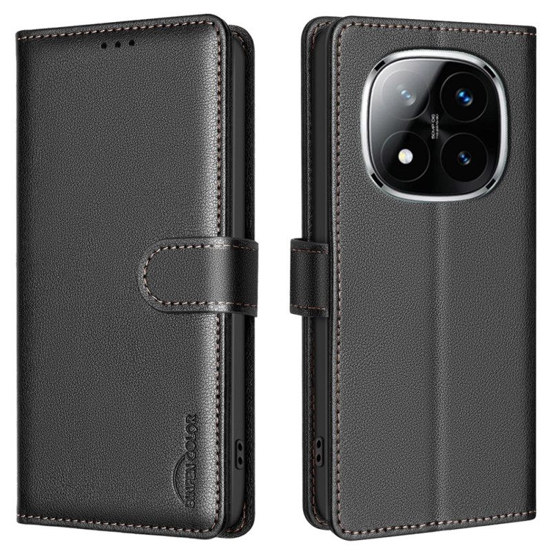 Leren Hoesje Voor Xiaomi Redmi Note 14 Pro 4g Rfid-blokkerend (binfen)