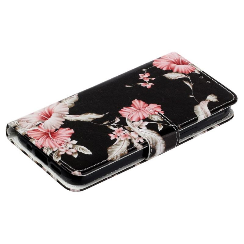 Leren Hoesje Voor Xiaomi Redmi Note 14 Pro 4g Rododendrons