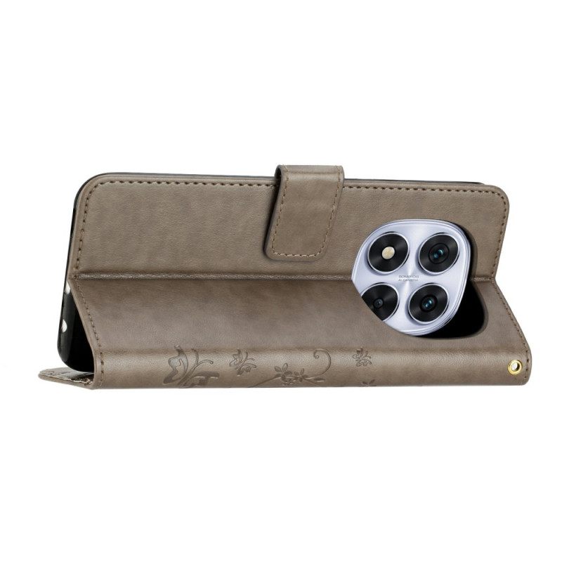 Leren Hoesje Xiaomi Redmi Note 14 Pro 4g Bloemetjes