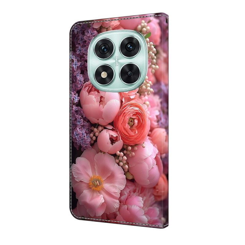 Leren Hoesje Xiaomi Redmi Note 14 Pro 4g Bloemrijk Bescherming Hoesje