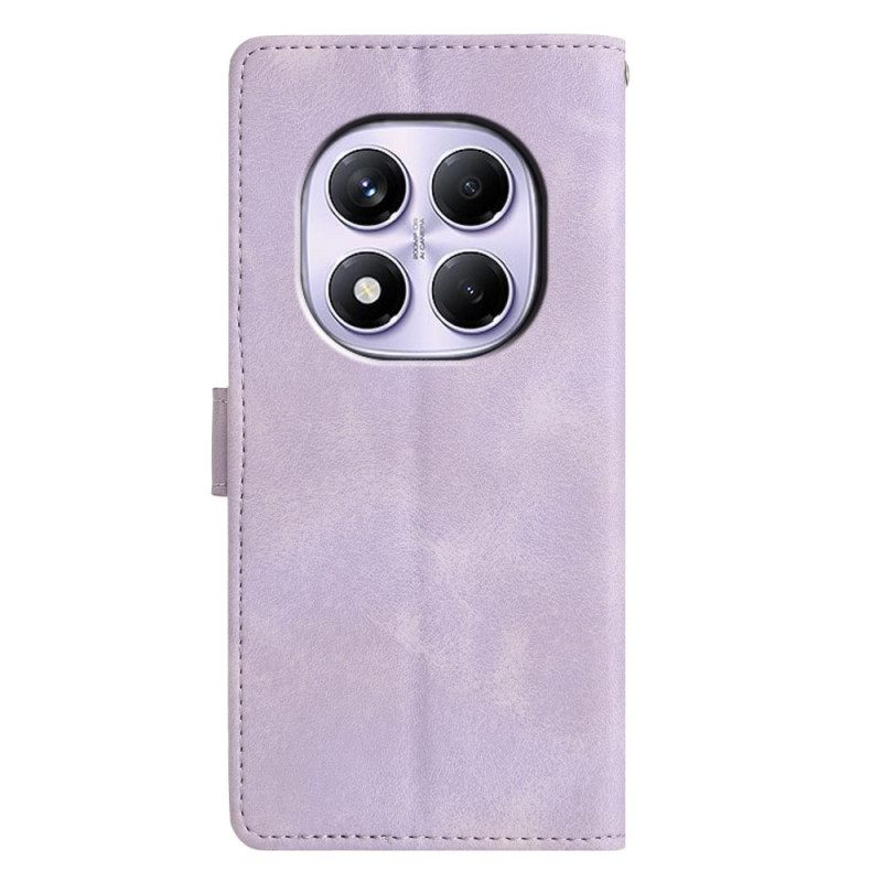 Leren Hoesje Xiaomi Redmi Note 14 Pro 4g Driehoeken Bescherming Hoesje