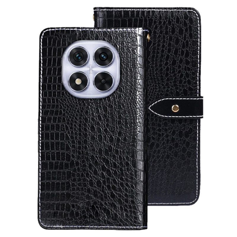 Leren Hoesje Xiaomi Redmi Note 14 Pro 4g Krokodillenprint Idewei Bescherming Hoesje