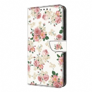 Leren Hoesje Xiaomi Redmi Note 14 Pro 4g Pioenrozen Bescherming Hoesje