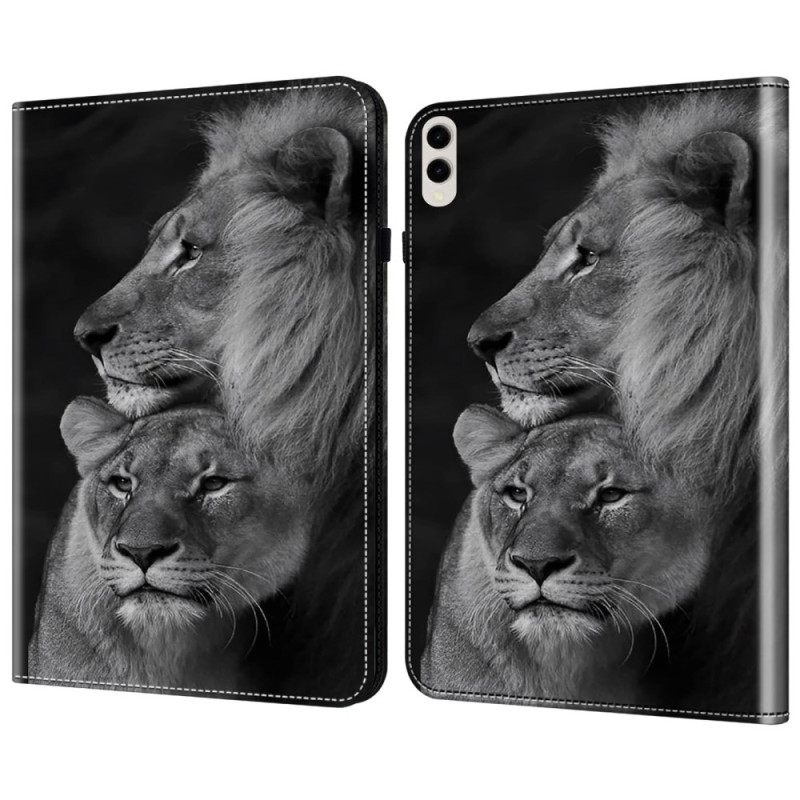 Hoesje Case Samsung Galaxy Tab S10 Ultra Leeuwenpaar