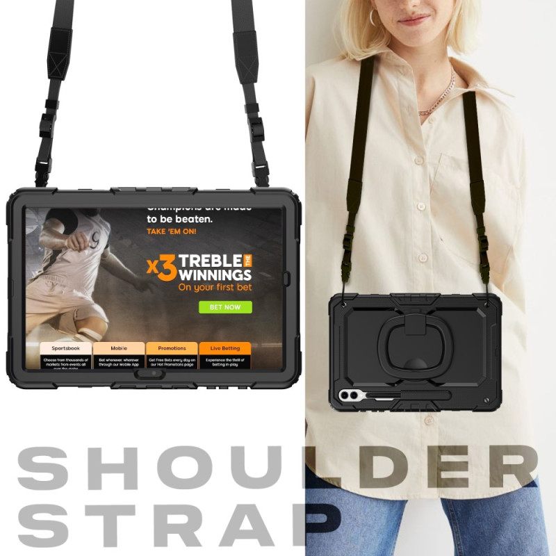 Hoesje Samsung Galaxy Tab S10 Ultra Premium Bescherming Met Schouderband Bescherming Hoesje