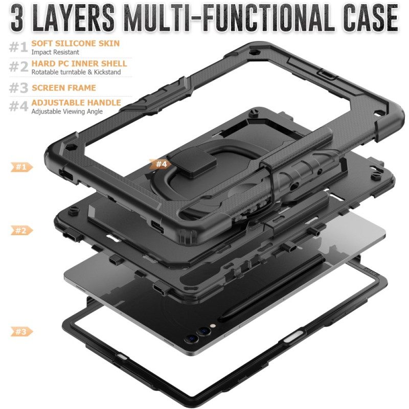 Hoesje Samsung Galaxy Tab S10 Ultra Premium Bescherming Met Schouderband Bescherming Hoesje