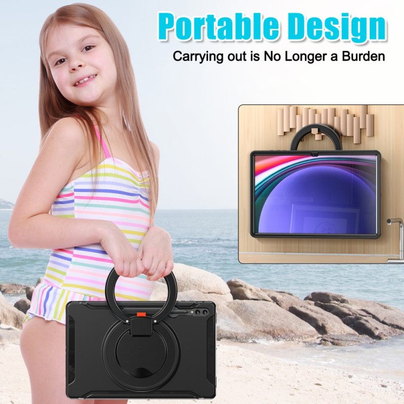 Hoesje Voor Samsung Galaxy Tab S10 Ultra Draaibare Ringstandaard