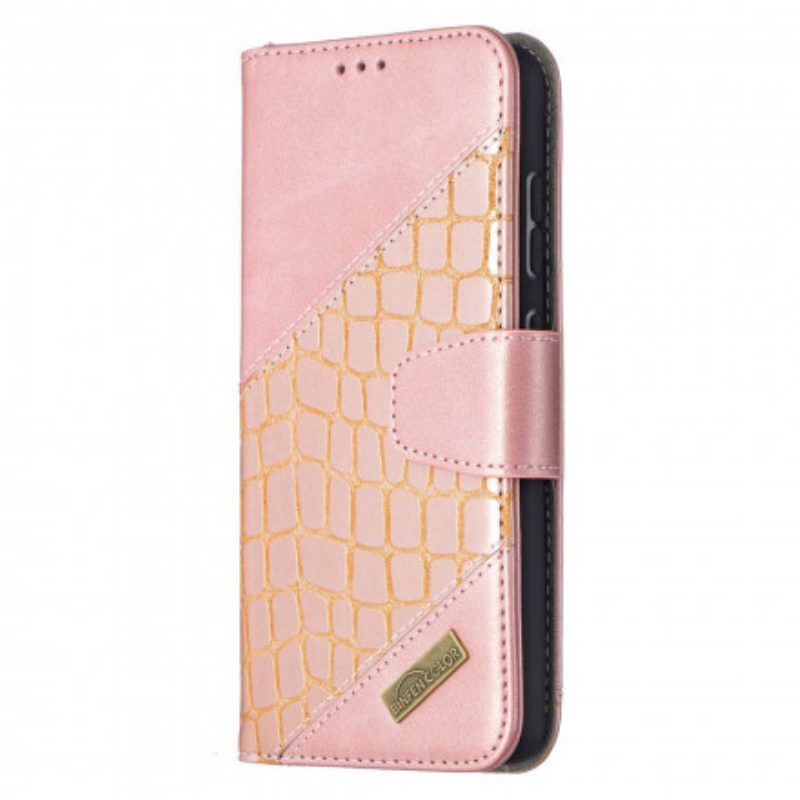 Leren Hoesje voor Samsung Galaxy A52 4G / A52 5G / A52s 5G Klassiek Krokodillenleer-effect