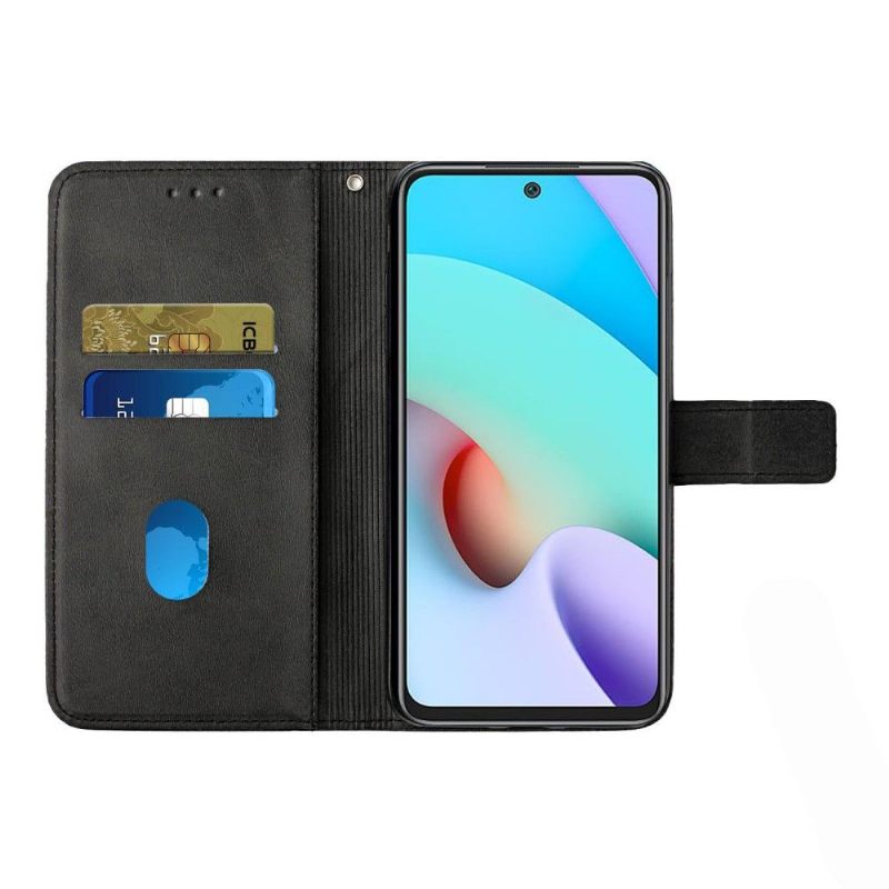Folio-hoesje voor Xiaomi Redmi 10 Imitatieleer X-lijnen
