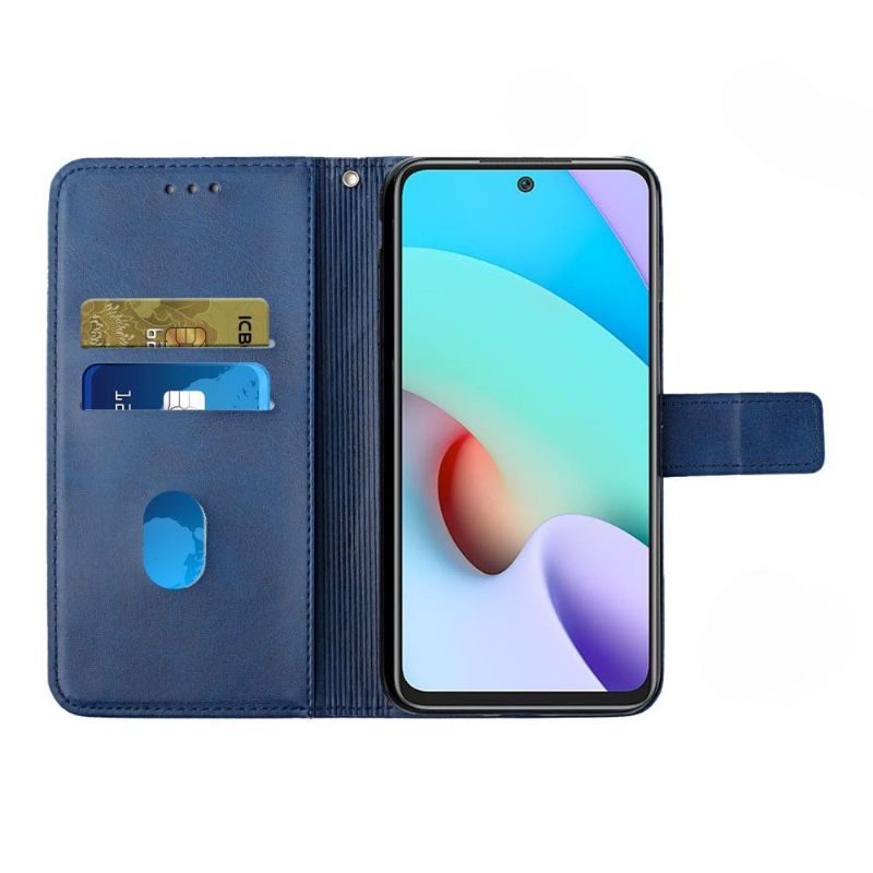 Folio-hoesje voor Xiaomi Redmi 10 Imitatieleer X-lijnen