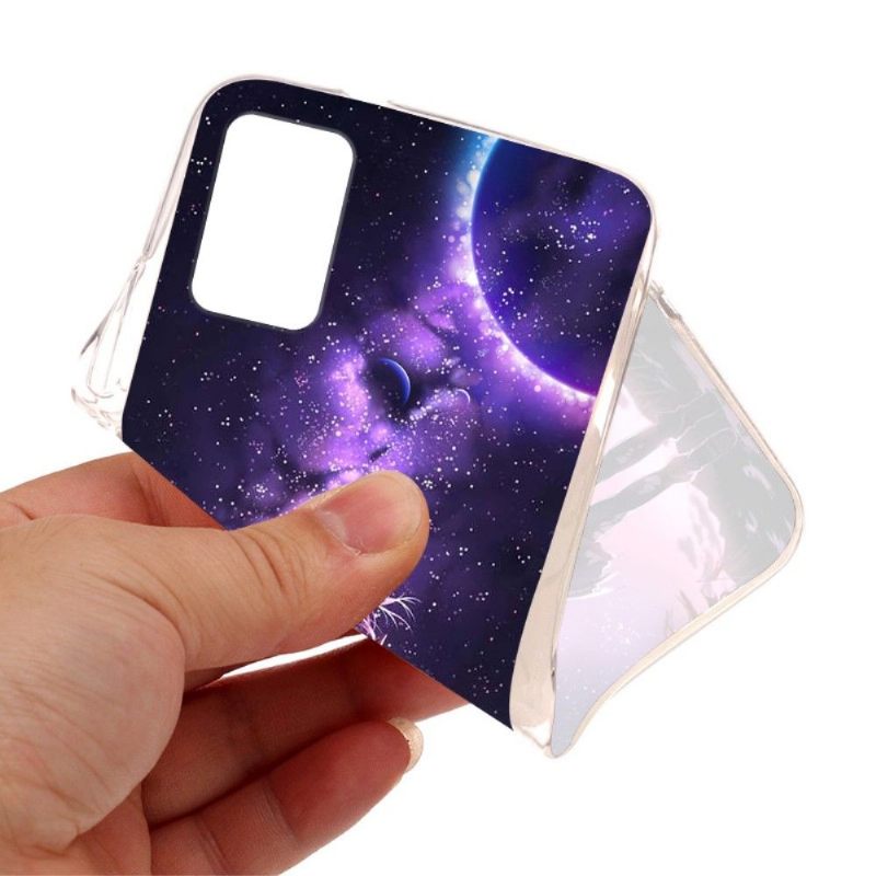 Hoesje voor Xiaomi Redmi 10 Volle Maan Meisje Illustratie