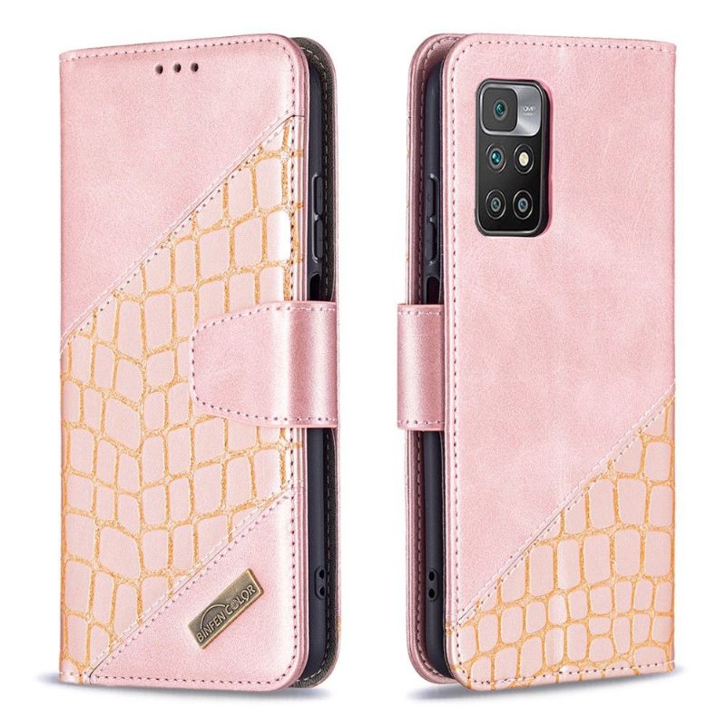 Leren Hoesje voor Xiaomi Redmi 10 Bescherming Leereffect In Krokodillenlook