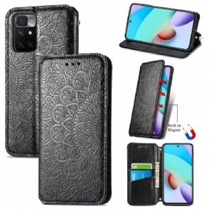 Leren Hoesje voor Xiaomi Redmi 10 Folio-hoesje Flip Chic Mandala