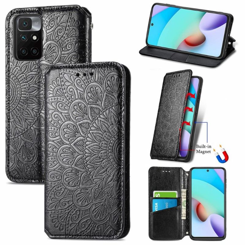 Leren Hoesje voor Xiaomi Redmi 10 Folio-hoesje Flip Chic Mandala