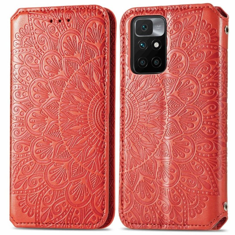 Leren Hoesje voor Xiaomi Redmi 10 Folio-hoesje Flip Chic Mandala