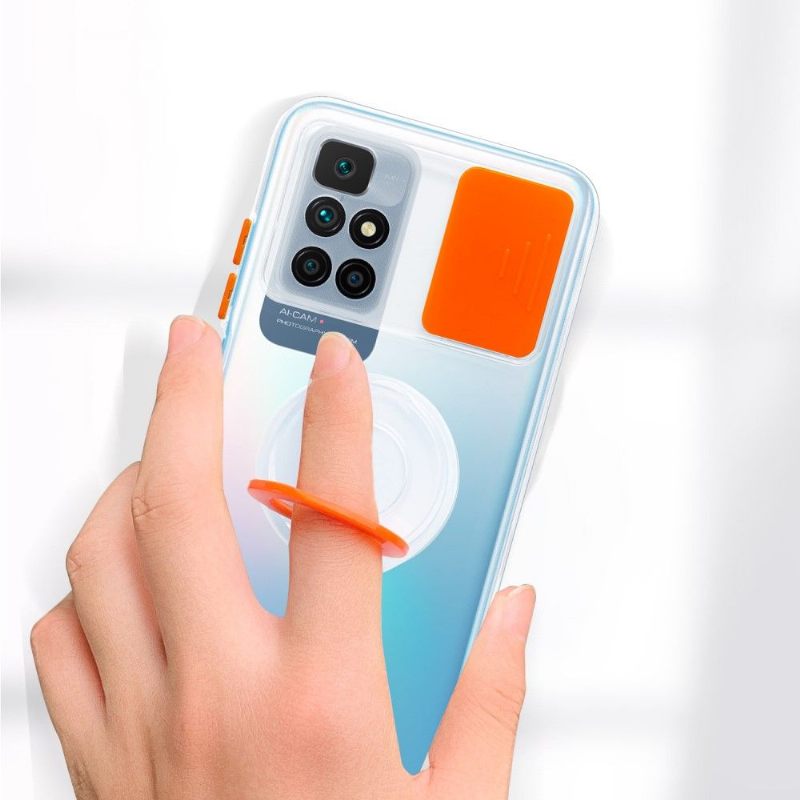 Telefoonhoesje voor Xiaomi Redmi 10 Bescherming Transparant Met Ring En Camera Cover