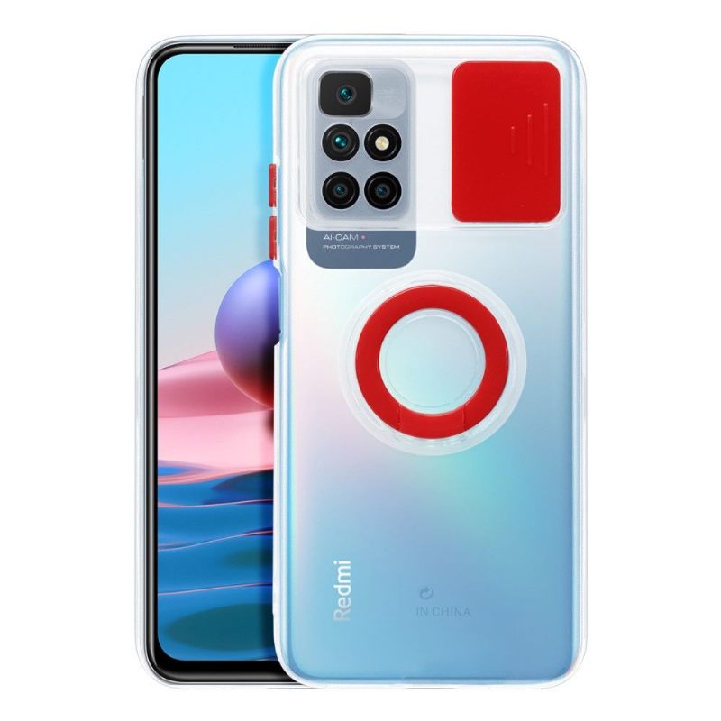 Telefoonhoesje voor Xiaomi Redmi 10 Bescherming Transparant Met Ring En Camera Cover