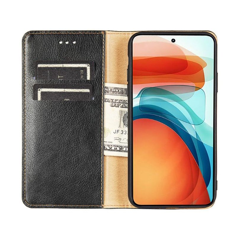 Telefoonhoesje voor Xiaomi Redmi 10 Folio-hoesje Puur Kunstleer