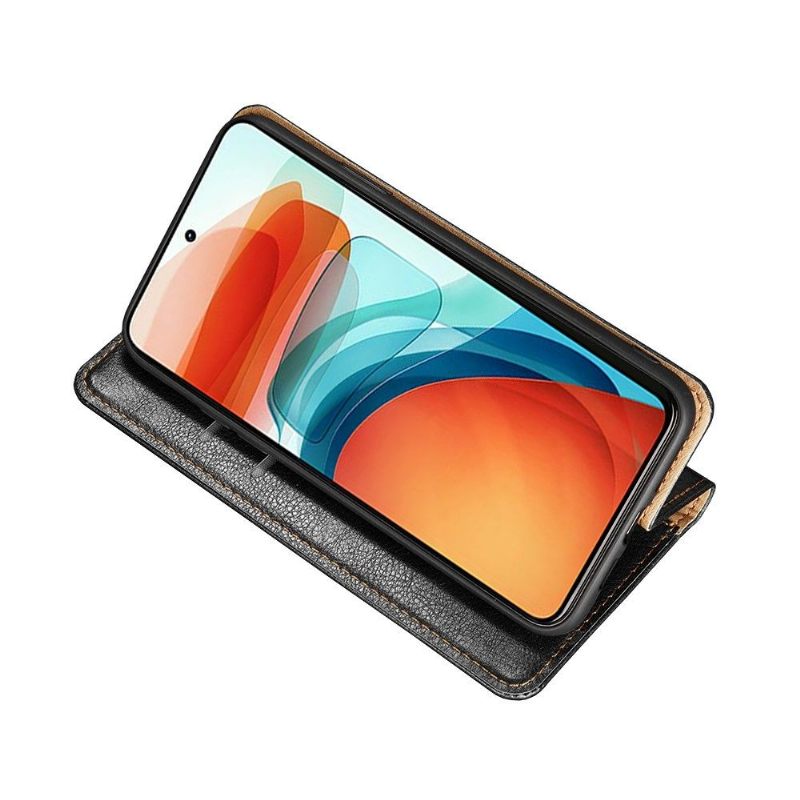 Telefoonhoesje voor Xiaomi Redmi 10 Folio-hoesje Puur Kunstleer