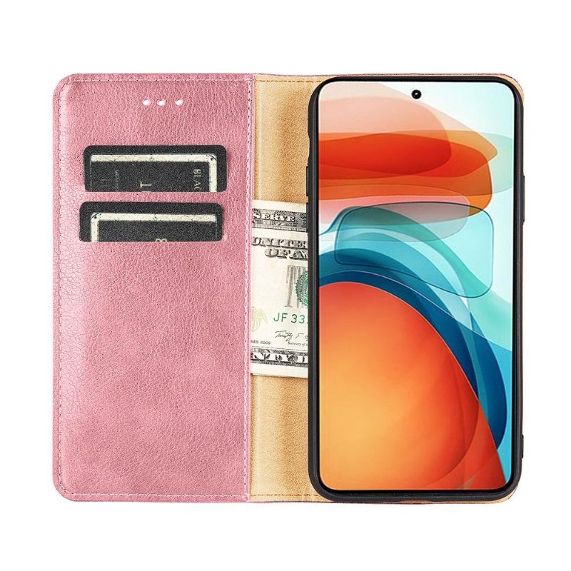 Telefoonhoesje voor Xiaomi Redmi 10 Folio-hoesje Puur Kunstleer