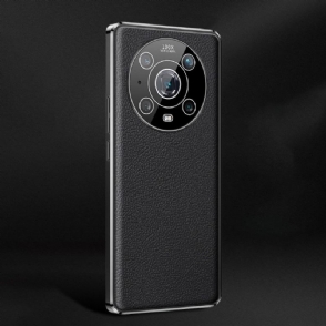 Hoesje voor Honor Magic 4 Pro Echt Generfd Leer