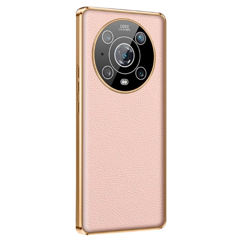 Hoesje voor Honor Magic 4 Pro Echt Generfd Leer