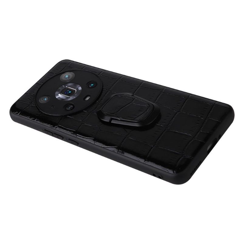 Hoesje voor Honor Magic 4 Pro Koolstofvezel Met Beugel