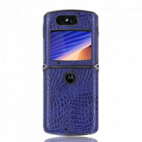 Hoesje voor Motorola Razr 5G Krokodillenhuid-effect
