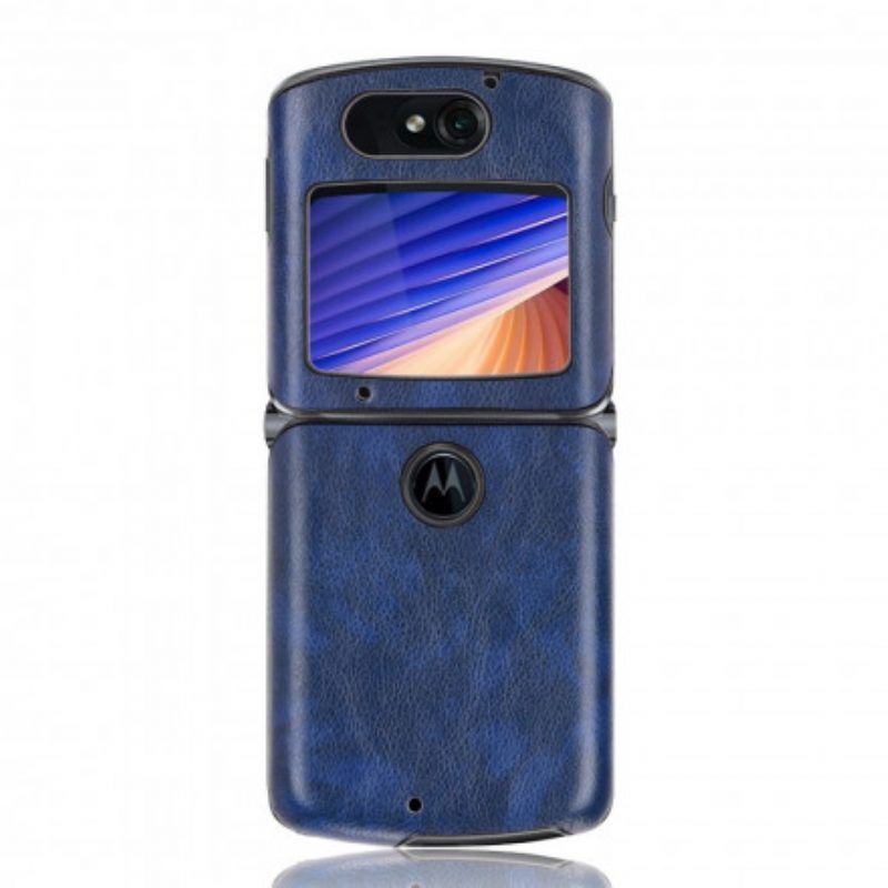 Hoesje voor Motorola Razr 5G Lychee Kunstleer