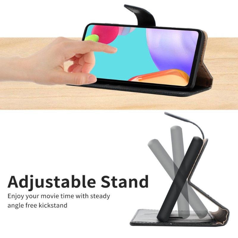 Folio-hoesje voor Samsung Galaxy A32 4G Anti-fall Glad Leer