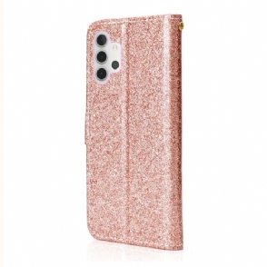 Folio-hoesje voor Samsung Galaxy A32 4G Kunstleer Pailletten