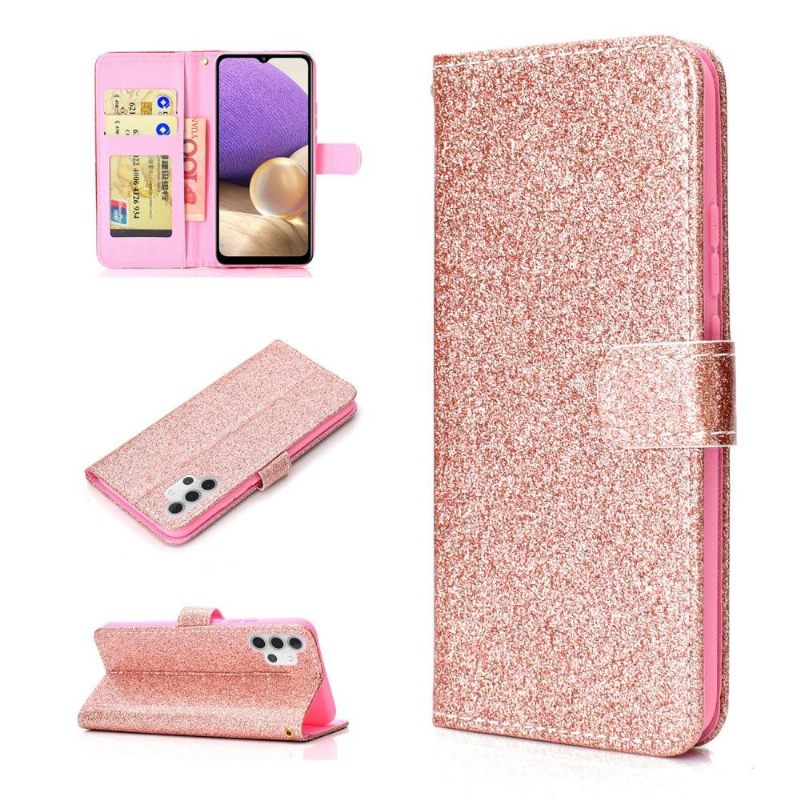Folio-hoesje voor Samsung Galaxy A32 4G Kunstleer Pailletten