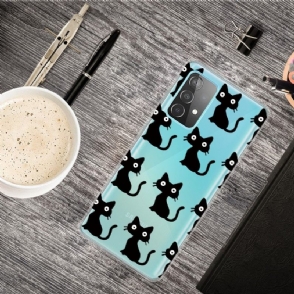 Hoesje voor Samsung Galaxy A32 4G Zwarte Katten