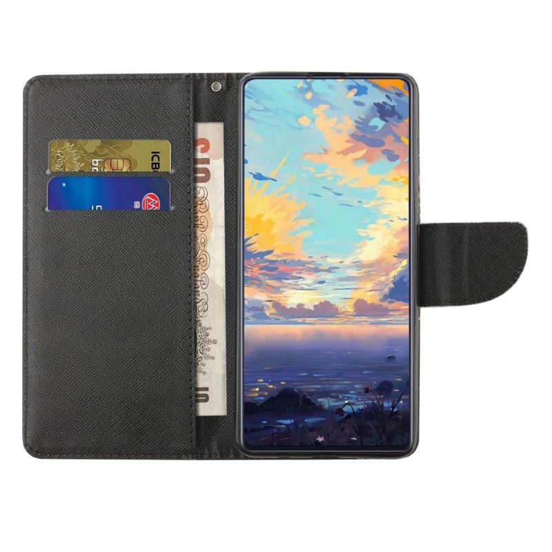 Leren Hoesje voor Samsung Galaxy A32 4G Bescherming Zwart-witte Katten