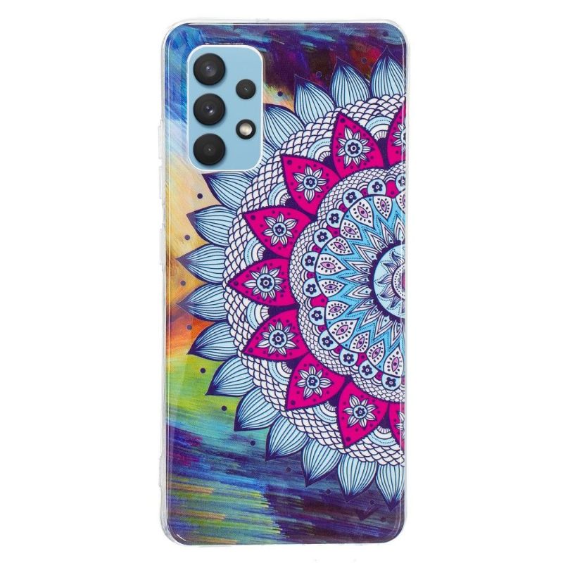 Telefoonhoesje voor Samsung Galaxy A32 4G Lichtgevende Kleurrijke Mandala