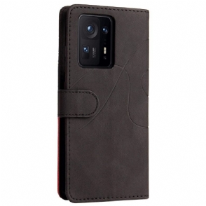 Folio-hoesje voor Xiaomi Mix 4 Anti-fall Bicolor Artistiek
