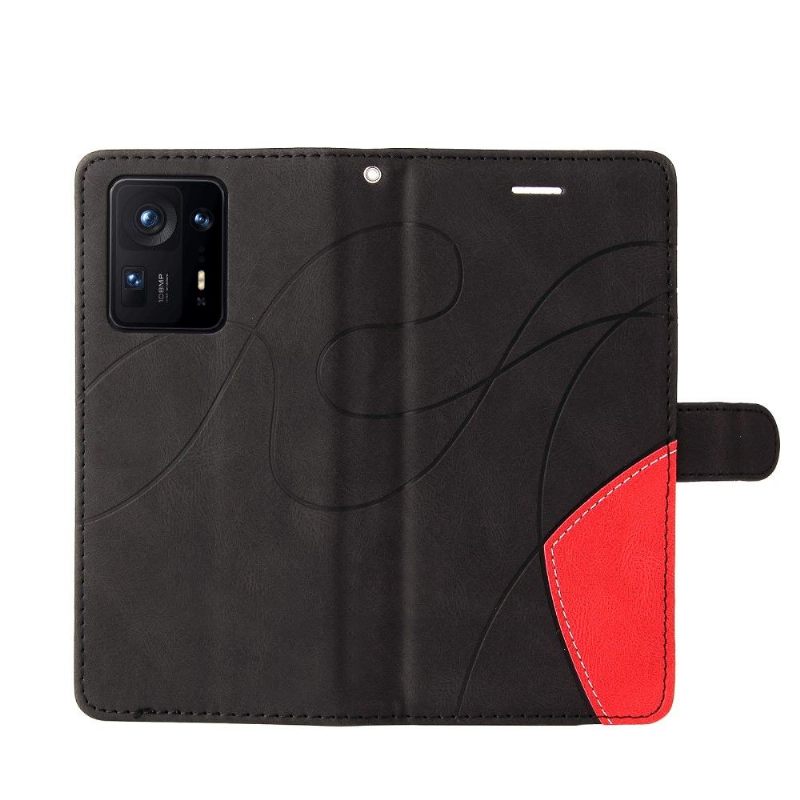 Folio-hoesje voor Xiaomi Mix 4 Anti-fall Bicolor Artistiek