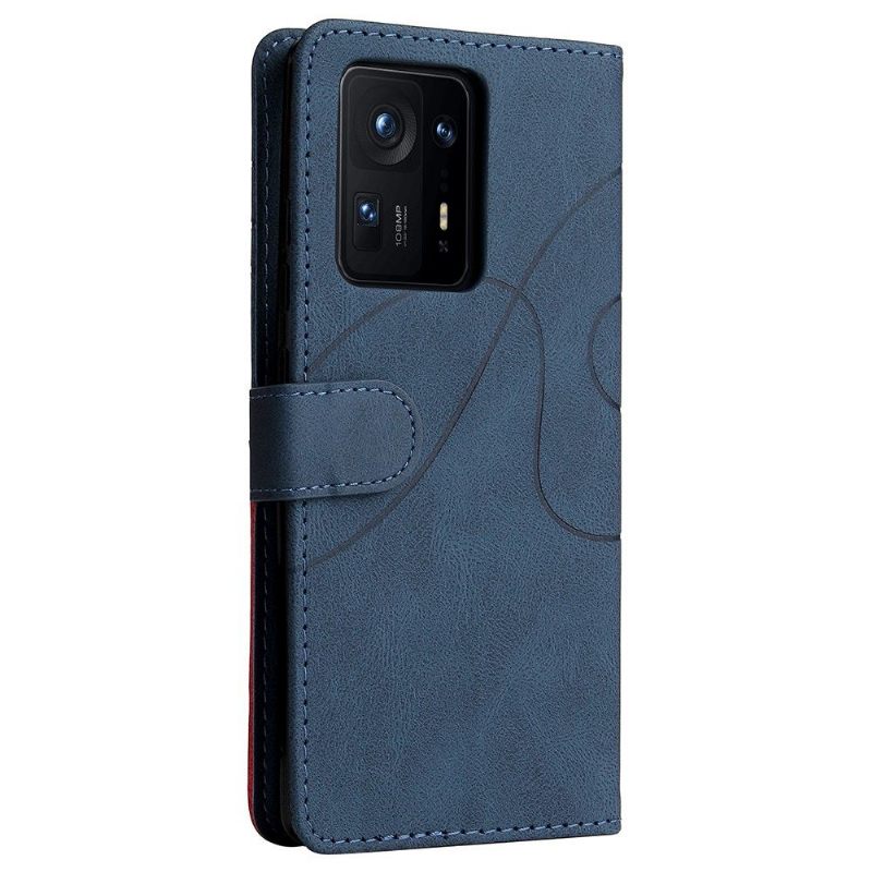 Folio-hoesje voor Xiaomi Mix 4 Anti-fall Bicolor Artistiek