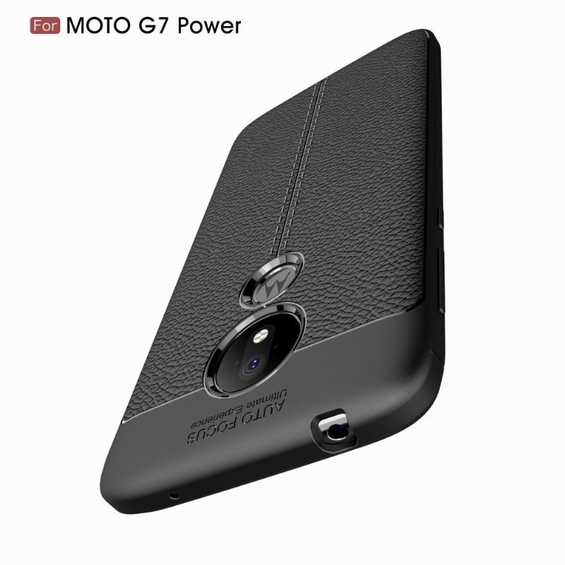 Hoesje voor Motorola Moto G7 Power Anti-fall Afwerkingsgel Van Kunstleer