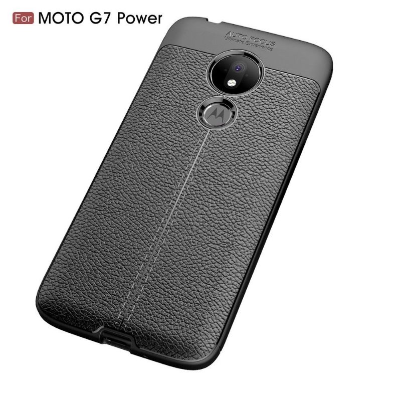 Hoesje voor Motorola Moto G7 Power Anti-fall Afwerkingsgel Van Kunstleer