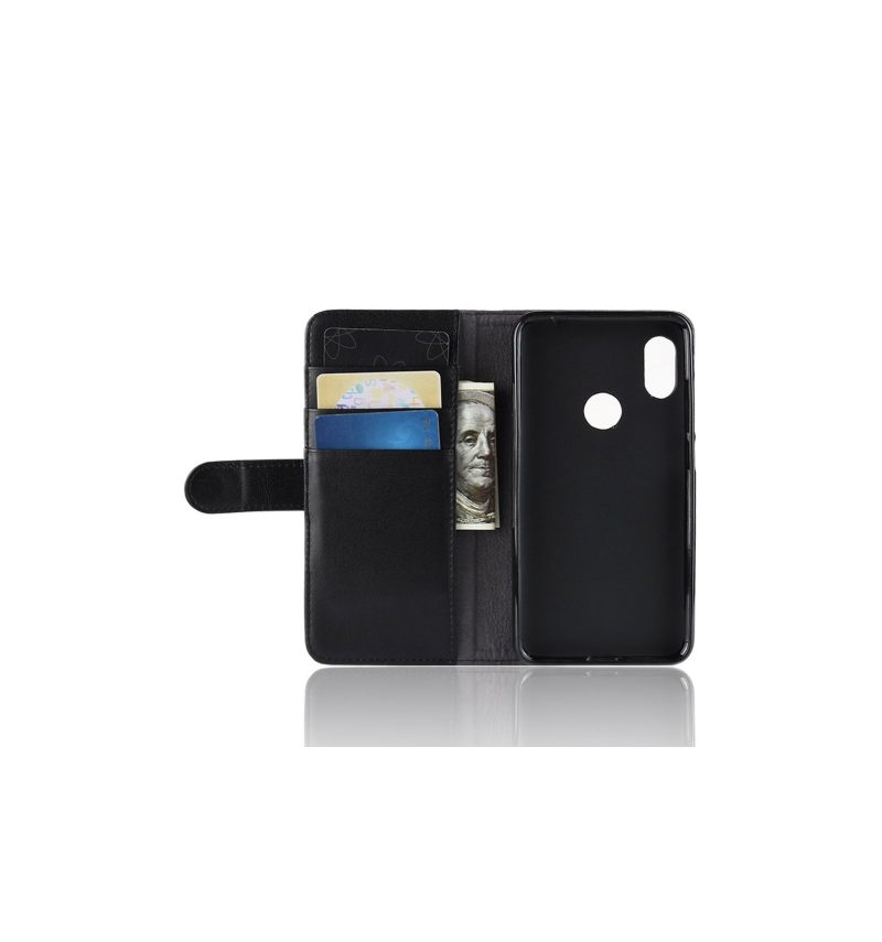Cover voor Xiaomi Mi A2 Lite Anti-fall Premium Lederen Kaarthouder