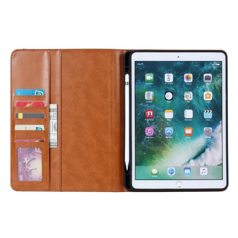 iPad 10.2 (2019) - Hoesje Met Kaarthouder Met Leren Effect