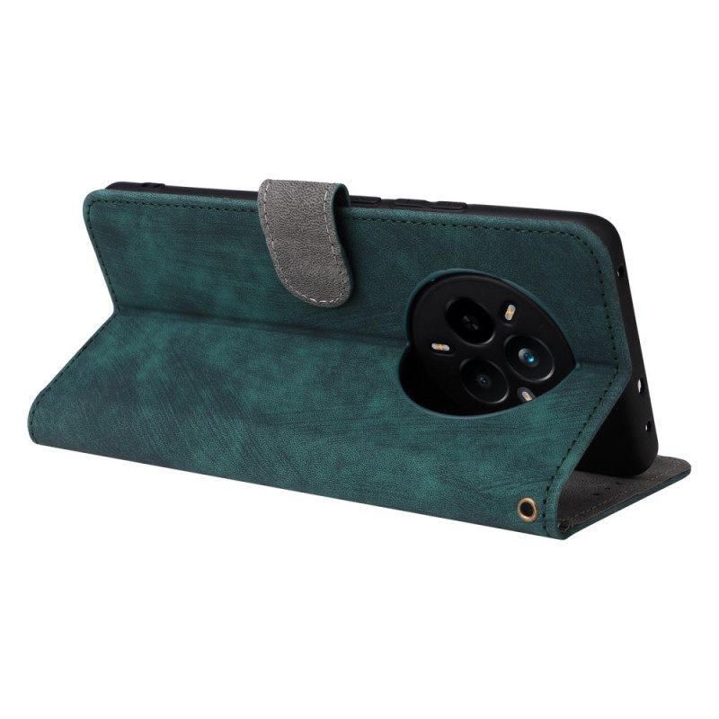 Bescherming Hoesje Realme 14 Pro 5g Rfid-bescherming Met Suède-effect En Bandje