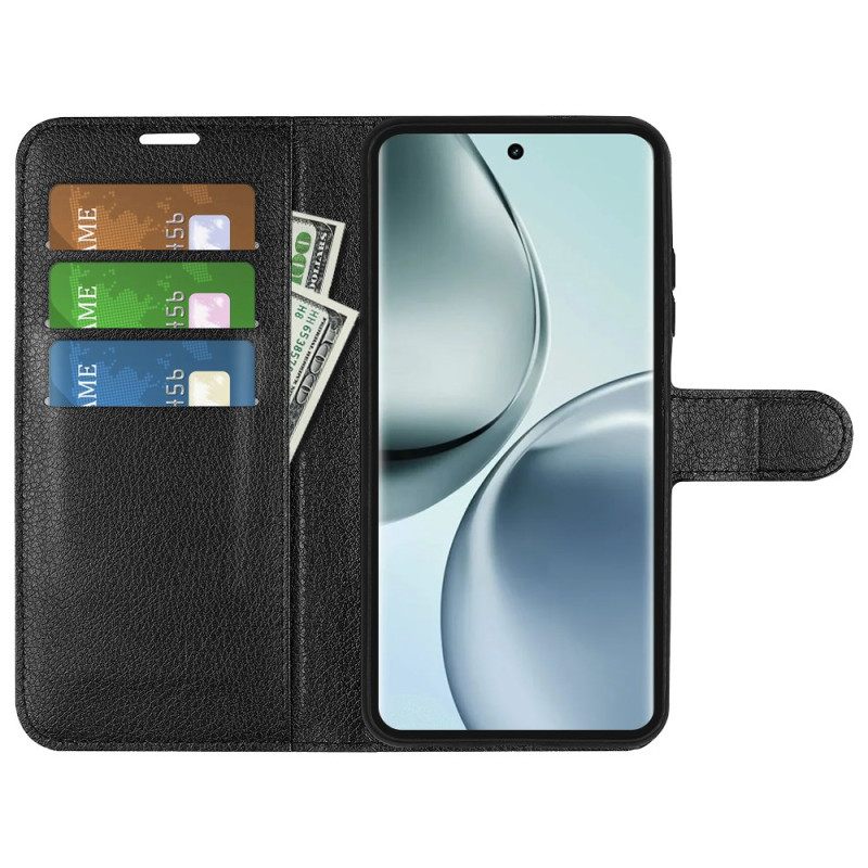 Flip Case Leren Realme 14 Pro 5g Klassiek Lychee Kunstleer