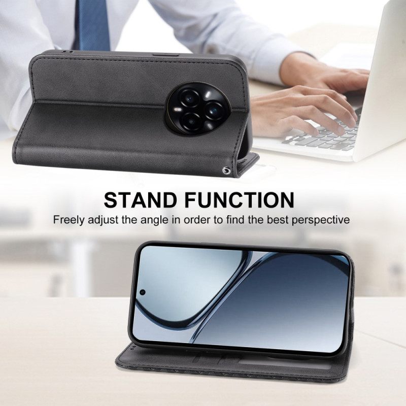 Folio-hoesje Realme 14 Pro 5g Gestructureerd Ontwerp Met Karabijnsluiting Bescherming Hoesje