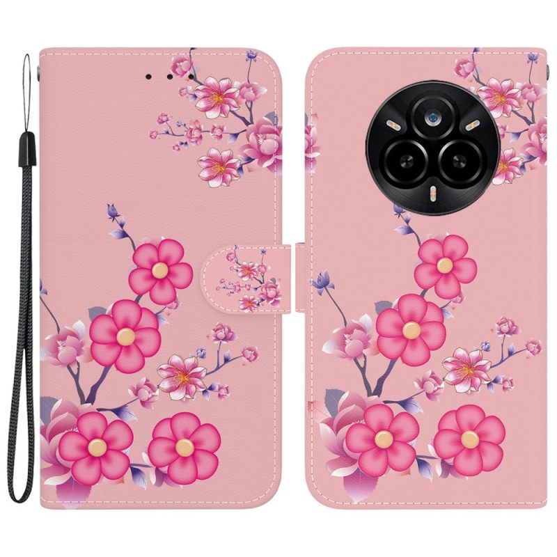 Folio-hoesje Realme 14 Pro 5g Telefoonhoesje Sakura-patroon