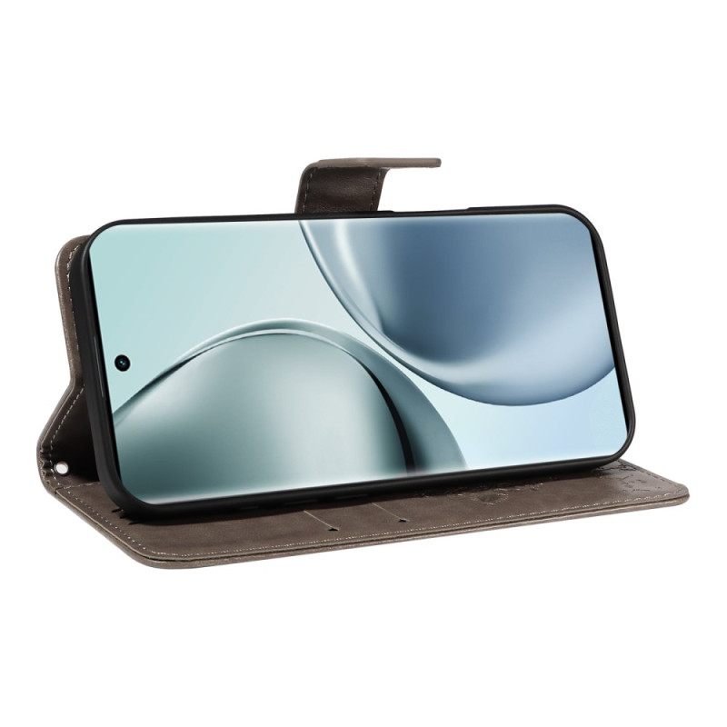 Leren Hoesje Realme 14 Pro 5g Boom En Kat Bescherming Hoesje