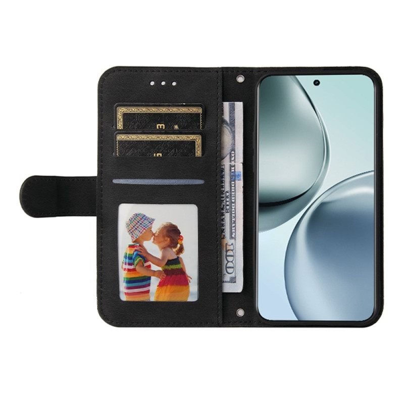 Leren Hoesje Realme 14 Pro 5g Suède-effect Met Klinknagels