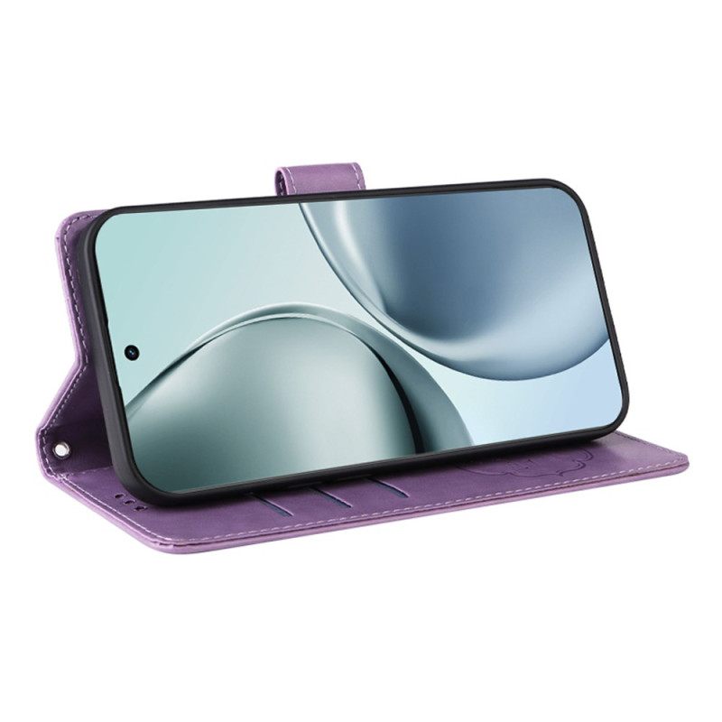 Leren Hoesje Voor Realme 14 Pro 5g Bloemen En Vlinders